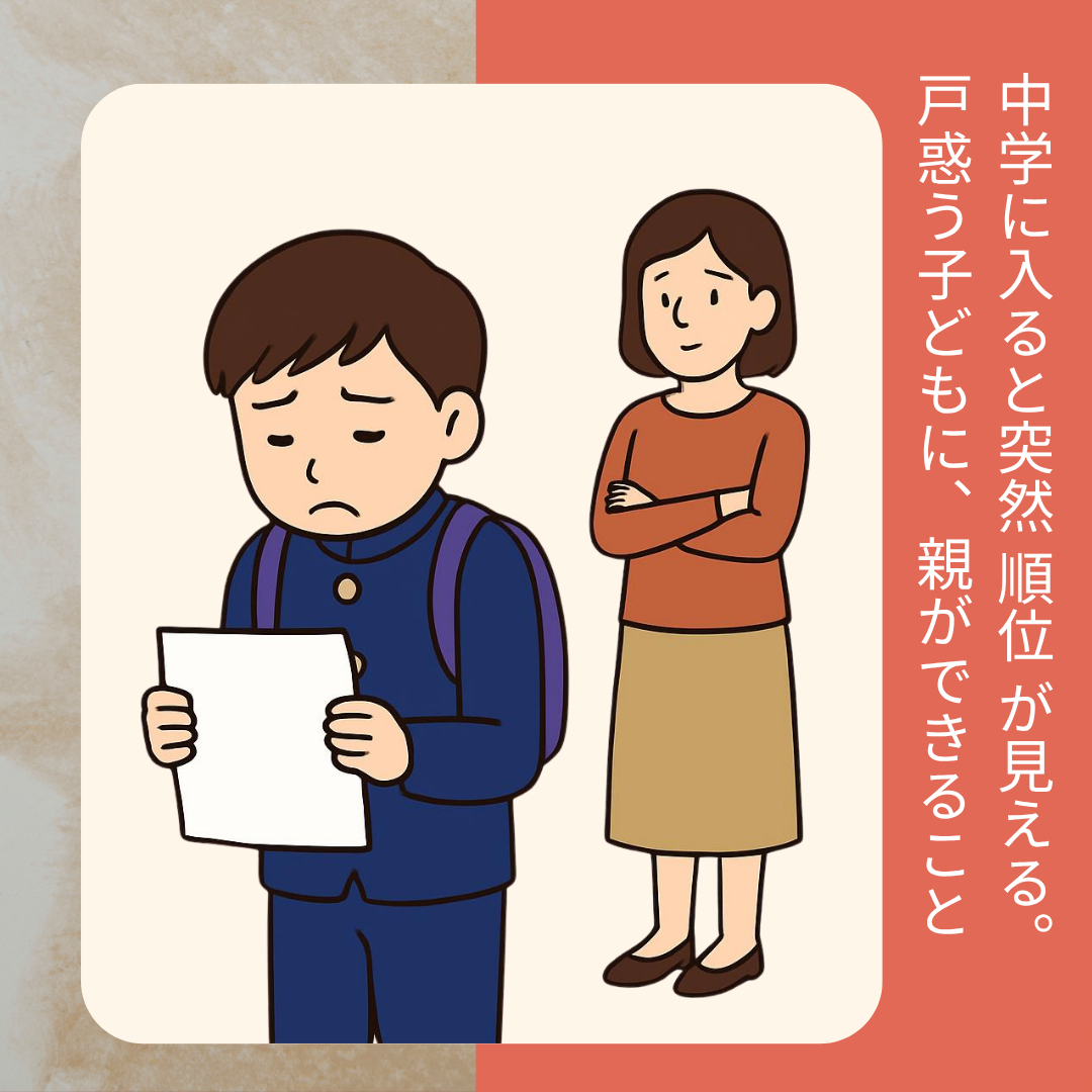 中学に入ると突然順位が見える。